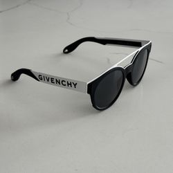 AUTHENTIC Givenchy GV7017 Black White Round Acrylic Metal Logo Sunglasses W/ box
