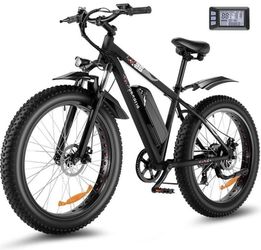 Speedrid 26" x 4" Fat Tire Electric Bike for Adult 3H Fast Charge, 500W Electric Mountain Bike with 48V 10.4Ah Removable Lithium-Ion Battery, Lockable