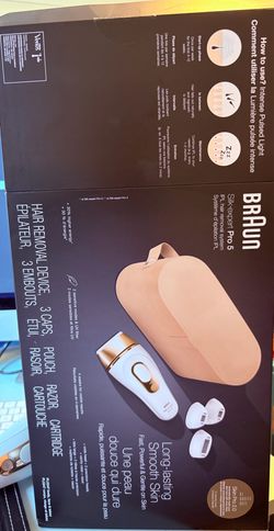 Braun IPL Pro 5 Hair Removal - 4 Heads + Case - Like New