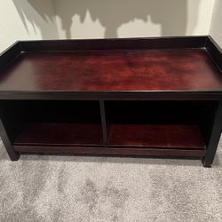 Wood Table With Space For Baskets