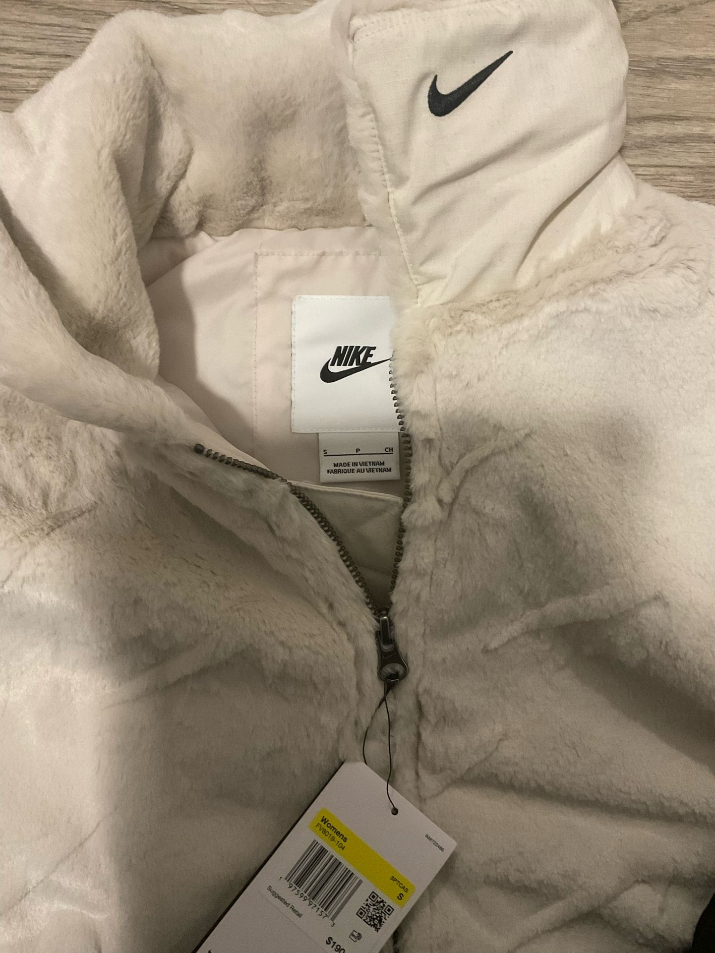 Nike Plush Printed Faux Fur Jacket