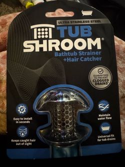 TubShroom Ultra Stainless Steel Bathtub Strainer + Hair Catcher