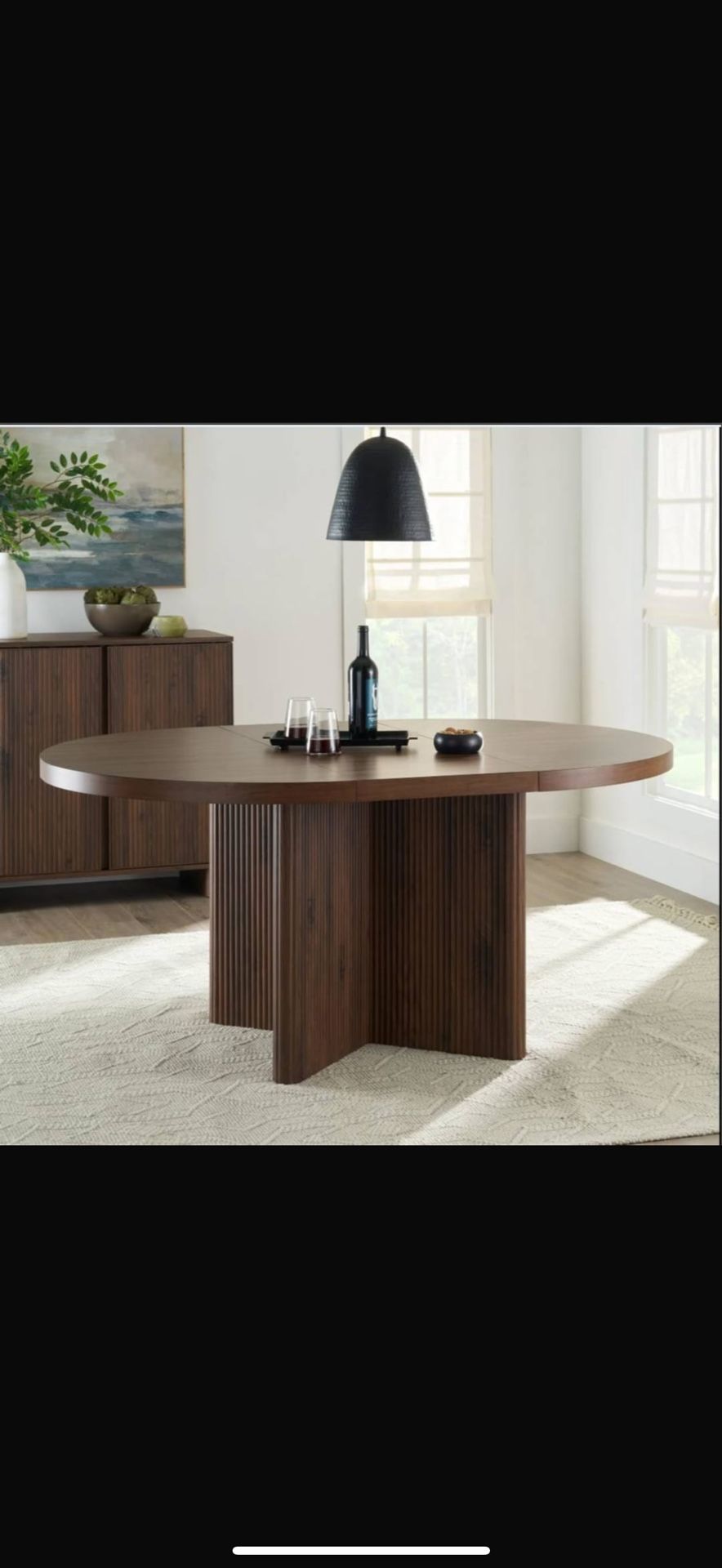 NEW Fluted Round Expandable Dining Table 50%OFF
