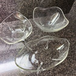 Glass Candy Bowls Variety (3)