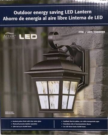 5 ALTAIR MODEL AL-2165 LED OUTDOOR PORCH PATIO PHOTOCELL LIGHT LANTERN $20 ea