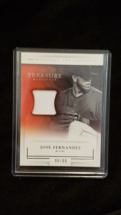 PANINI NATIONAL TREASURES JOSE FERNANDEZ 96/99