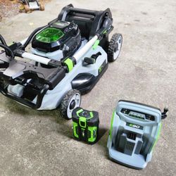 EGO 56V MOWER +BATTERY + CHARGER 