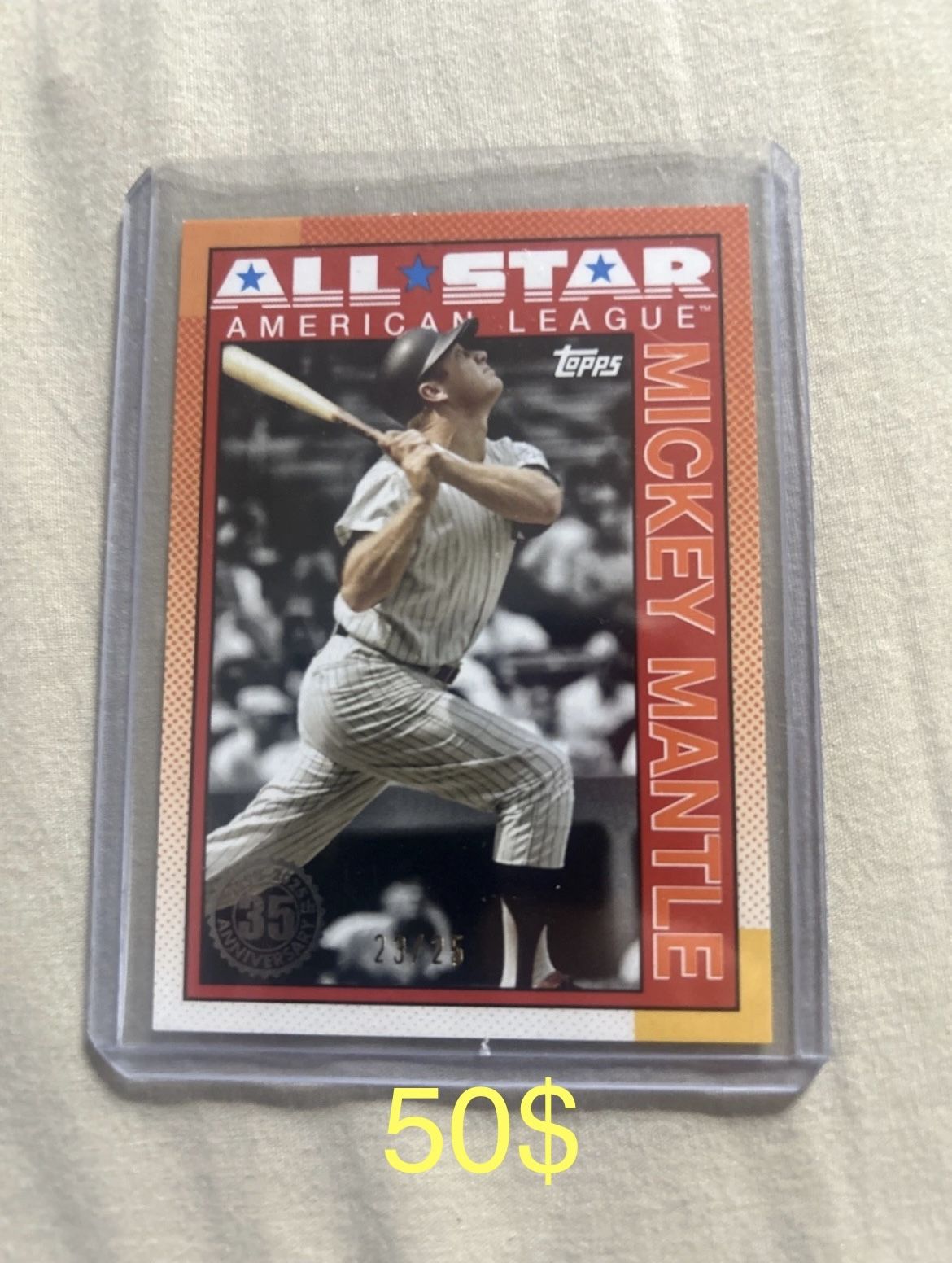 Topps All Star Mickey Mantle /25