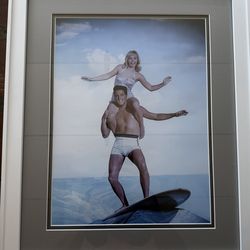 Vintage old school Elvis Presley surfing  framed photo