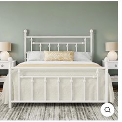 FULL SIZE Metal Platform Bed Frame with Victorian Headboard and Footboard,Noise-Free,No Box Spring Required   Full SIZE $80. CODE     O71  QU