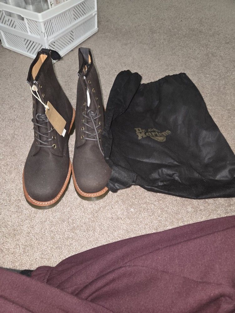 Brown Dr. Martens With Brown Laces Size 14