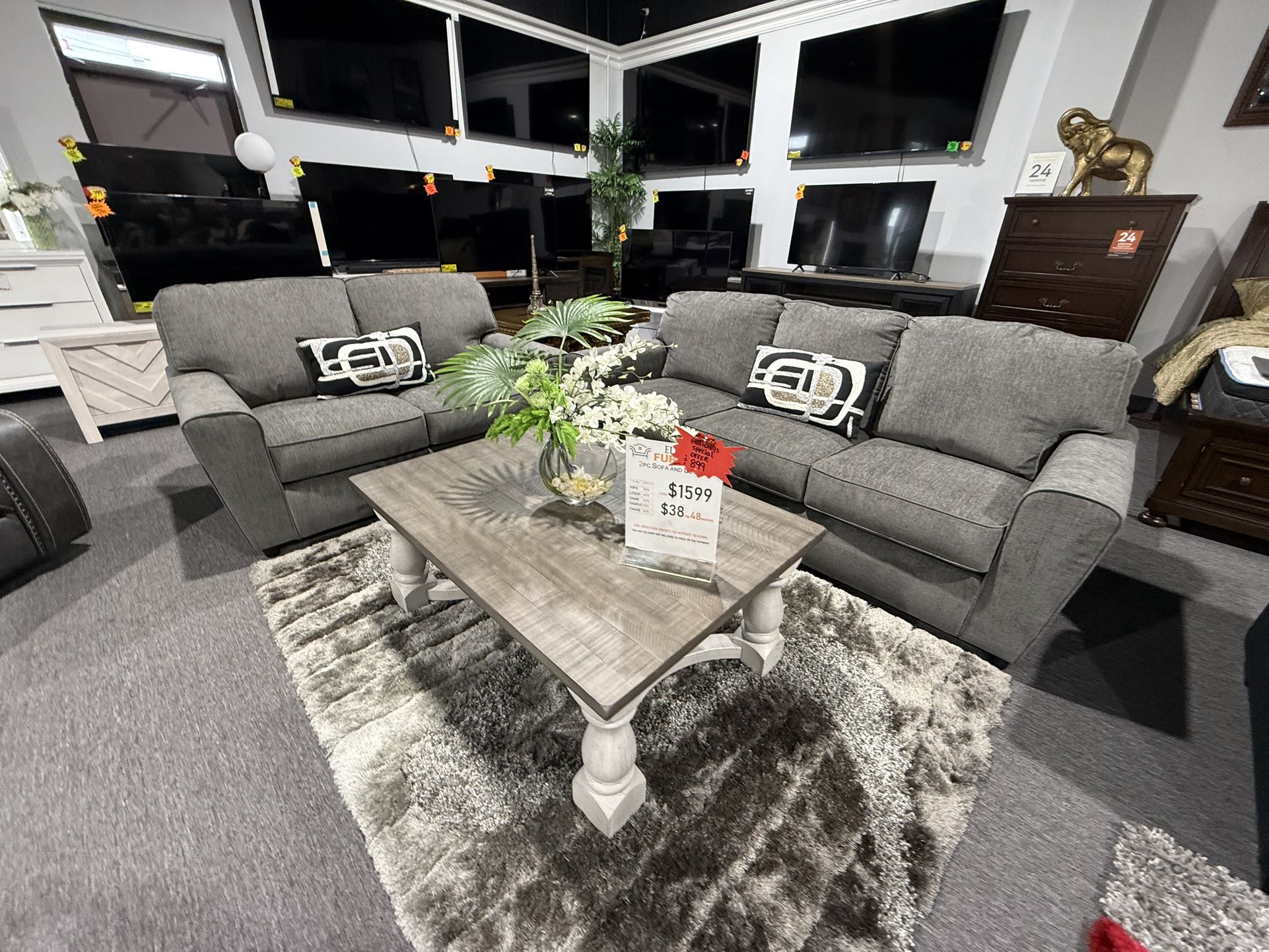 2 Pc Sofa And Loveseat 