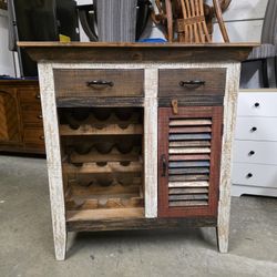 Rustic Farmhouse Wine Bar / Console Table
