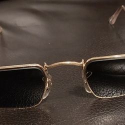 Ray Ban W0982 Classic Collection Small Half Eye Aviator Sunglasses With Case
