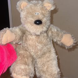 Graphics International Tan Teddy Bear Plush Stuffed Animal 16" 1985 Soft Toy 