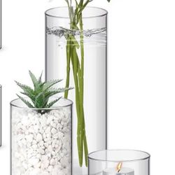 Clear Glass Cylinder Vases