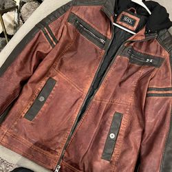 Buckle Faux Leather Jacket 