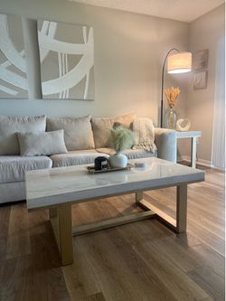 Beautiful cultured coffee table and side table