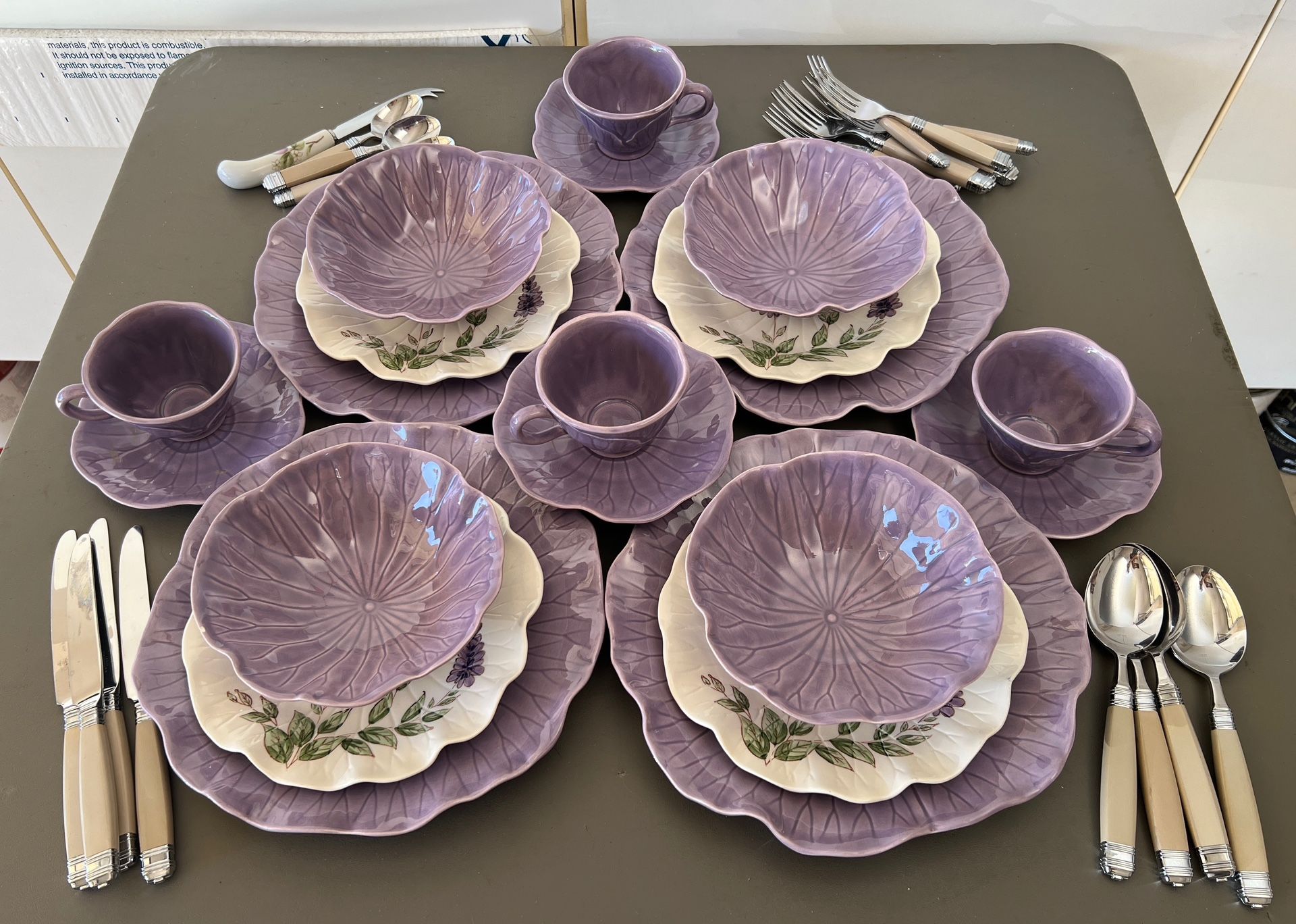 Vintage Metlox Lotus Dinnerware, Retro Dinner Plates Bowls