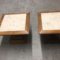 19”x19”x15”h  2. Marble Tables