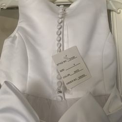 Flower Girl White Dress- New