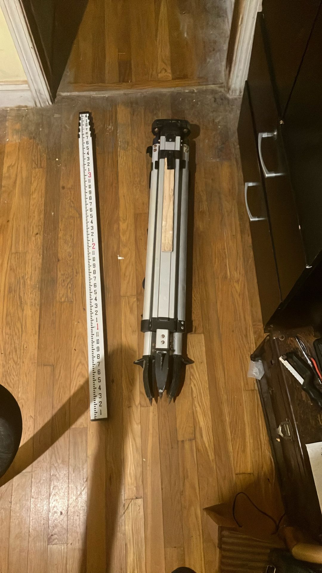 Surveying Tripod & Leveling Staff
