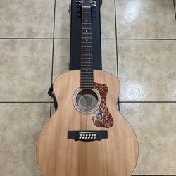 Guild F-2512E 12-String Acoustic Electric Guitar w/ Hard Case