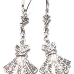 Women Earrings 14kt White Gold 