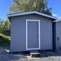 LOWERED PRICE— 10’6x14 Insulated w/drywall Shed wired 110v w/lights & outlets