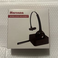 Marnana Wireless Headset, Black, Bluetooth, New in box