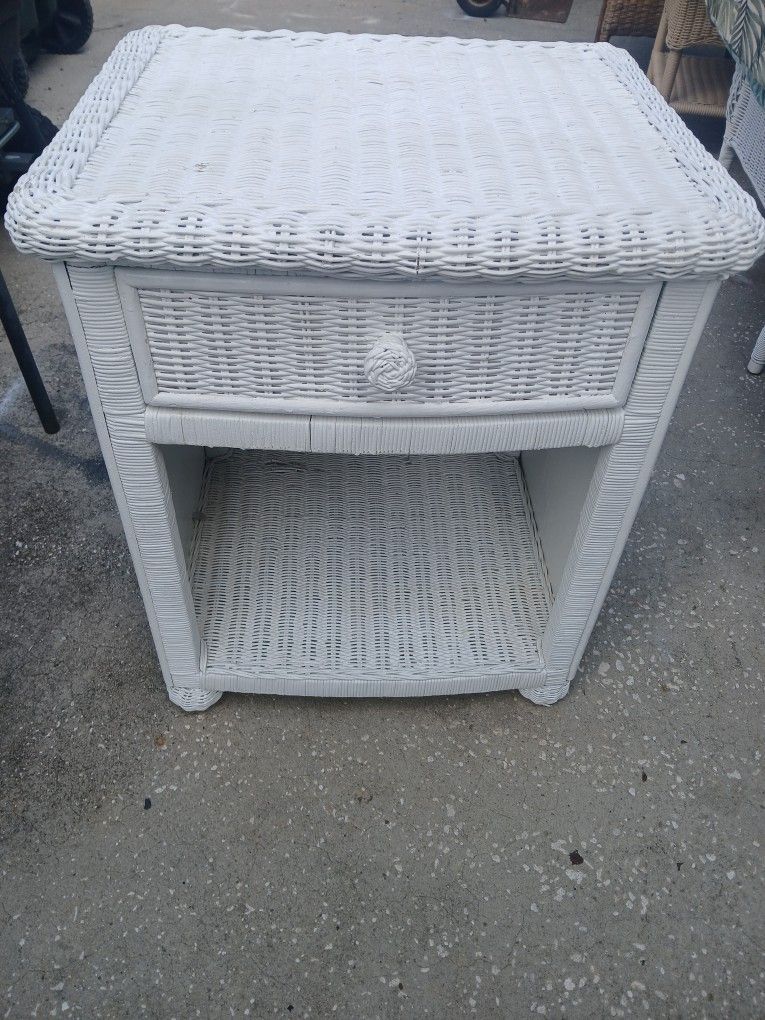 Wicker Nightstand