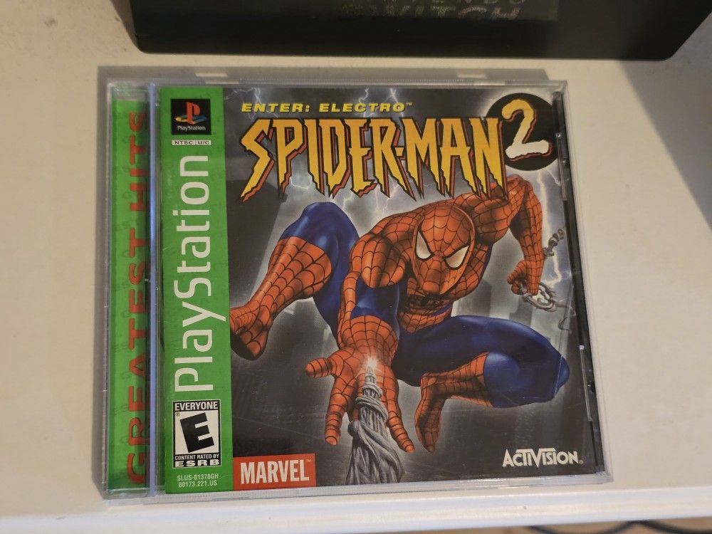 Spider-Man 2 Enter Electro Greatest Hits Sony PlayStation 1 Complete CIB Tested