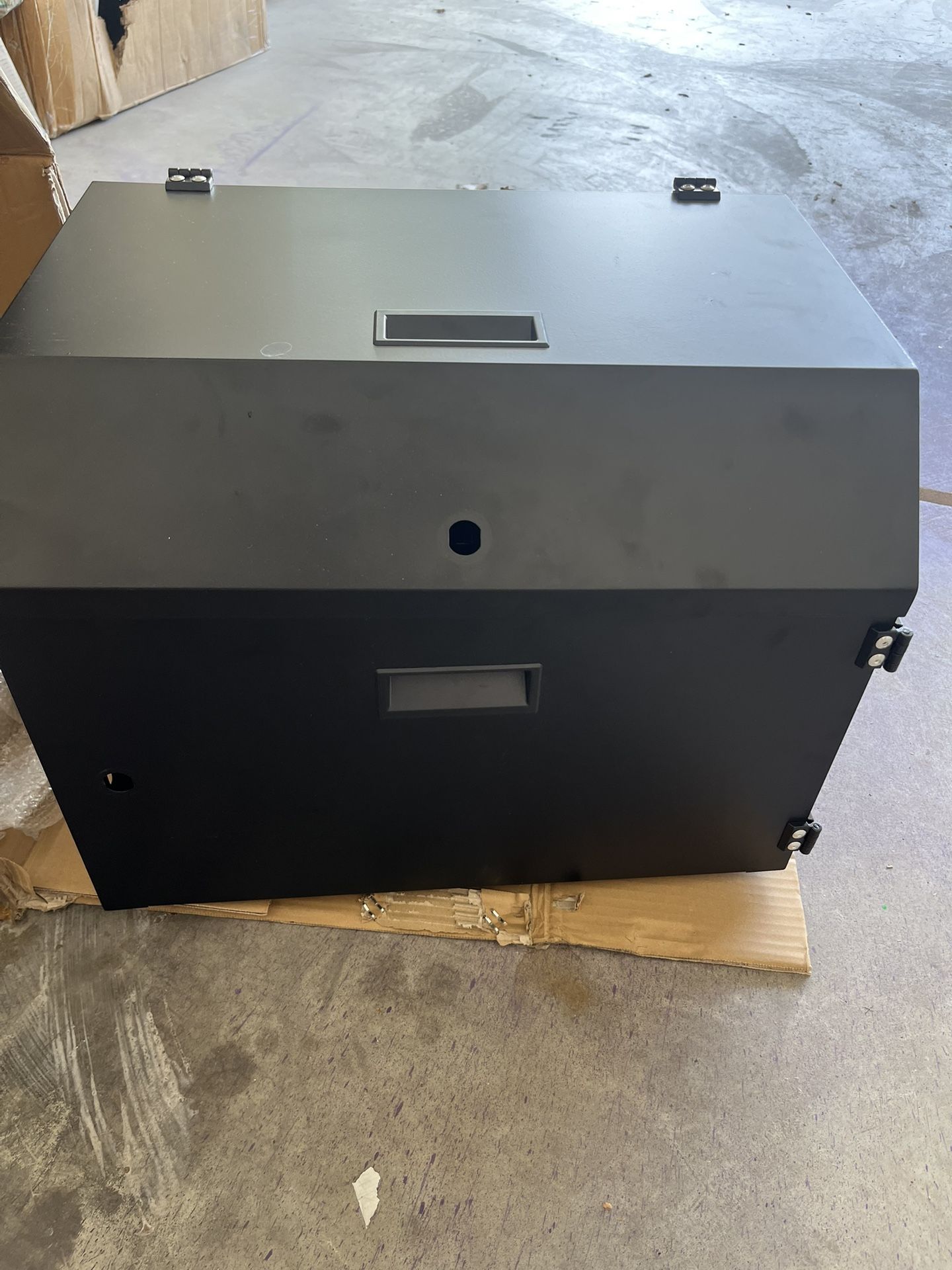 Black Electronics Charging Cabinet Storage