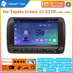 8Core Car Radio for Toyota Crown 11 S170 1(contact info removed) 2002 2003 2004 2005 WIFI 4G
