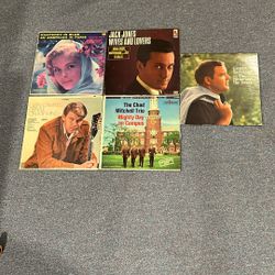 Vintage Vinyl Record Lot Of 5 - Jack Jones, Glen Campbell, Etc
