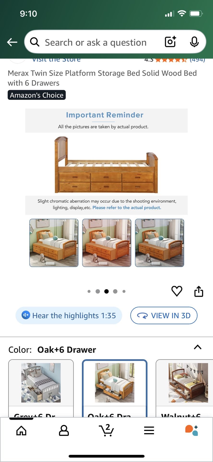 Twin Bed with Storage
