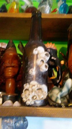 Sea glass bottle
