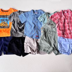 Summer Outfits - 4 Short and Shirt sets - 1 Overall set - 24month