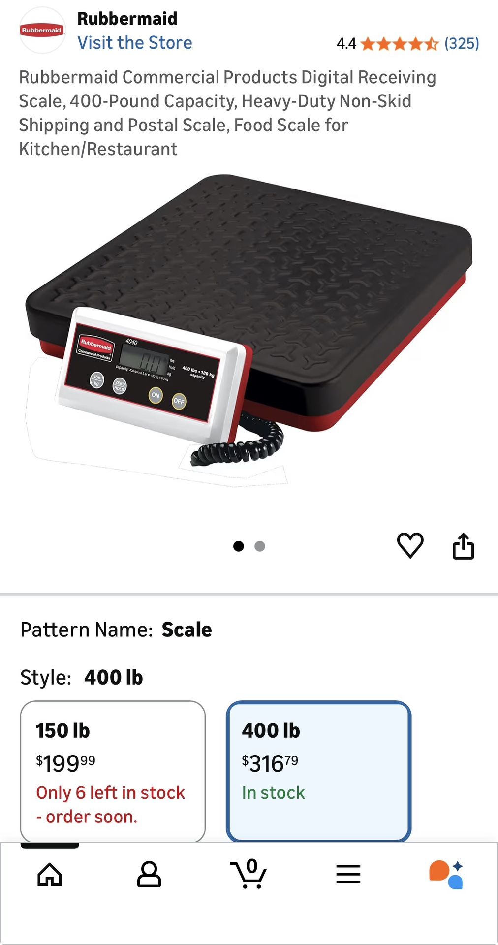 Rubbermaid Digital Receiving Scale