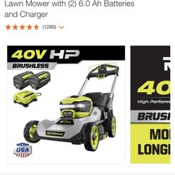 RYOBI lawn mower and snow thrower