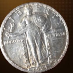 Stand up liberty Quarter 1924-D Silver