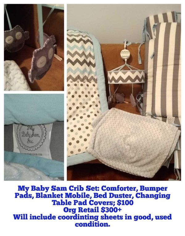 My Baby Sam Crib Set Pink Or Blue Trim For Sale In Chicago Il