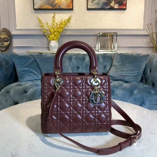 CHRISTIAN Lambskin Cannage Small My ABC