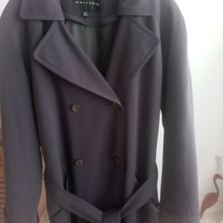 Brown Gallery 52" Trenchcoat with Detachable Herringbone Liner