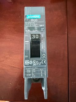 30A breakers (Siemens Single pole)