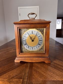 Howard Miller Oak Mantel Clock 
