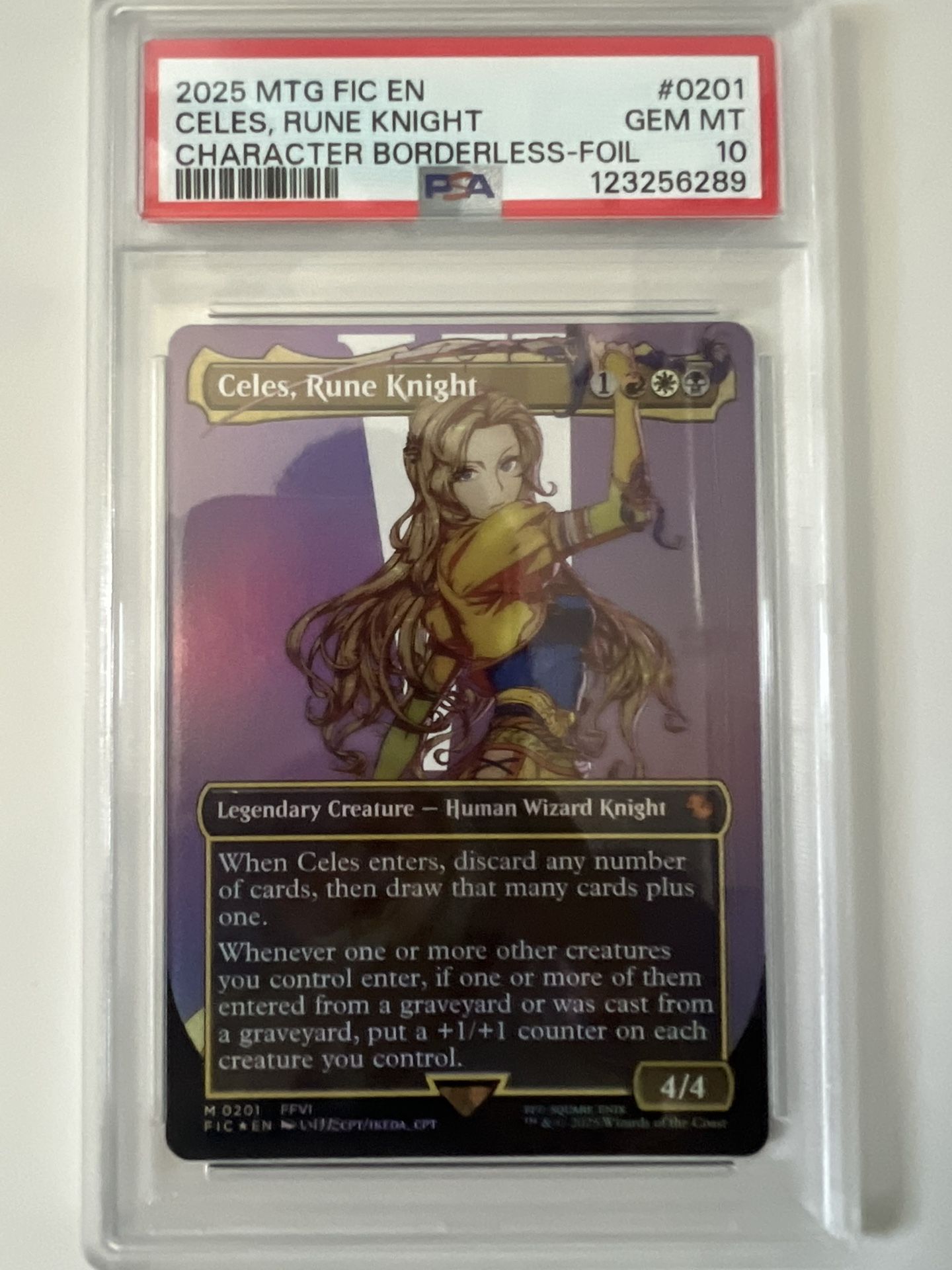 MTG Final Fantasy #0201 Celes, Rune Knight Commander Borderless Mythic