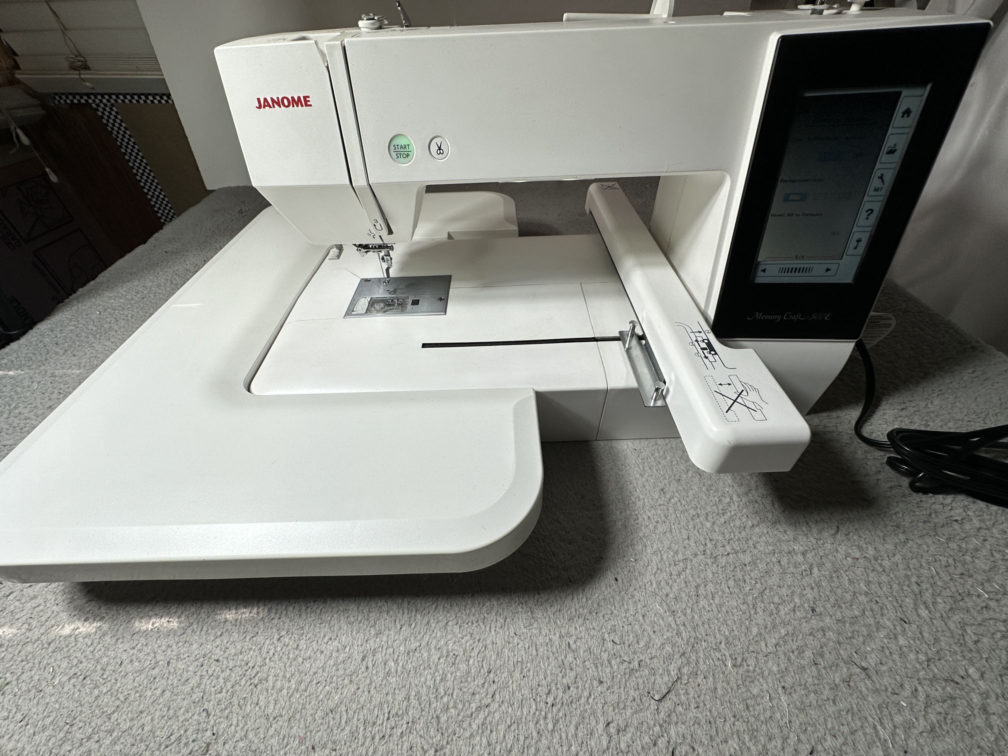 Janome Memory Craft 500E Embroidery Machine
