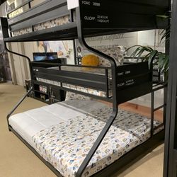 Lodida Full/Twin/Queen Triple Bunk Bed -1