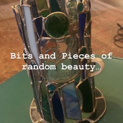 Simply exquisite; Absolutely Stunning Artist Made Glass Mosaic Candle Sheath: